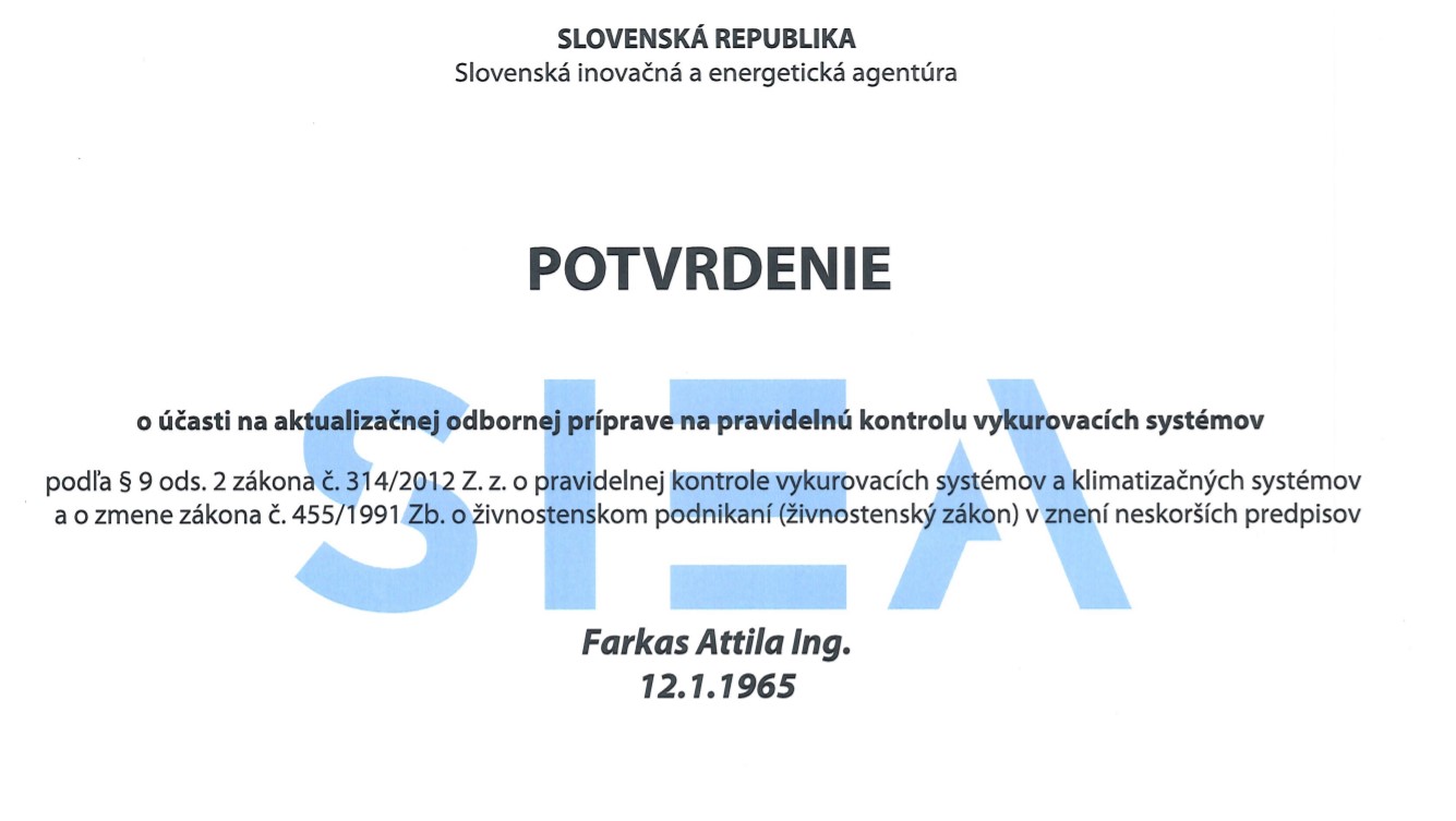 SIEA Kontrola kotlov